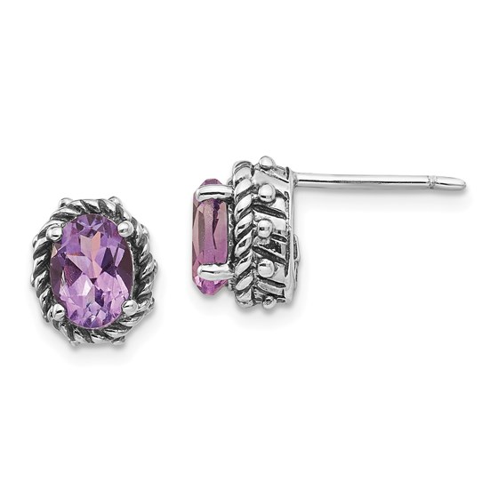 Sterling Silver Amethyst Earrings Sterling Silver Amethyst Earrings